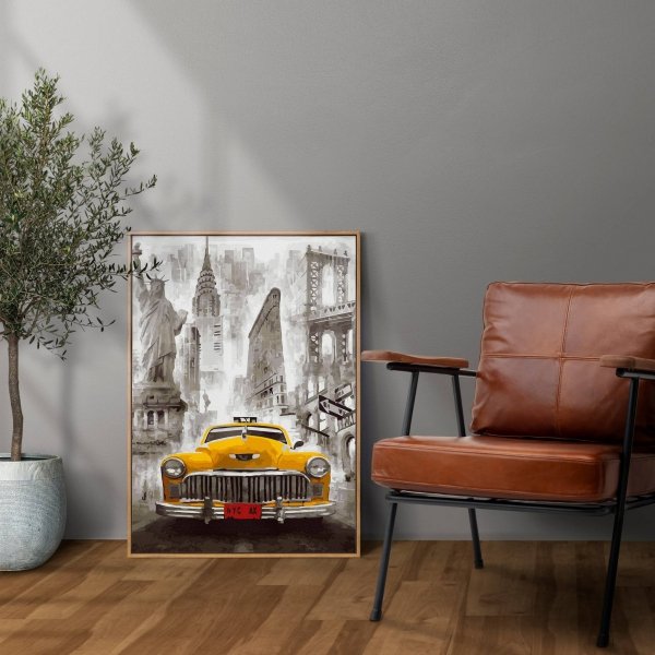 Malowanie Po Numerach Zestaw Samochód w Nowym Jorku 40x50