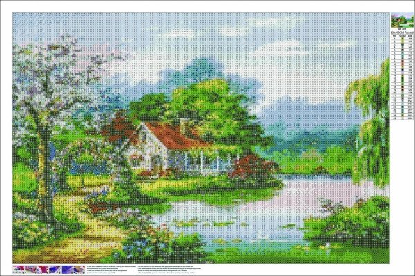 Haft Diamentowy Letni Domek