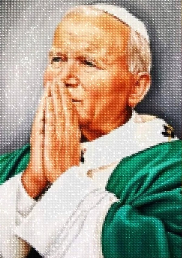 Haft Diamentowy Papież 40x50