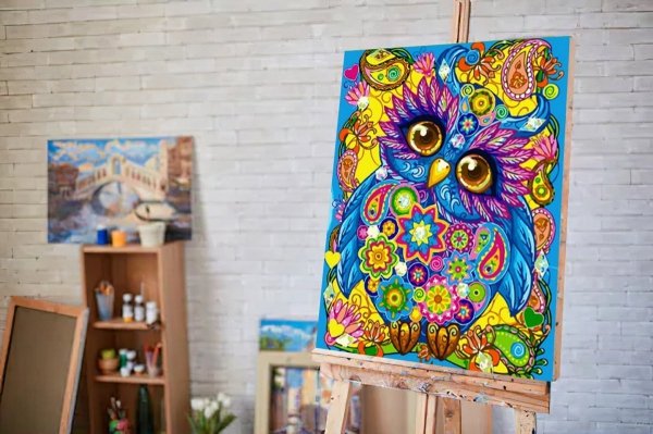 Malowanie Po Numerach Zestaw Bajkowa Sowa 40x50