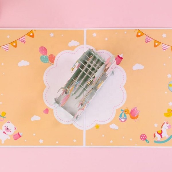 Kartka Pocztowa Okolicznościowa 3D Pop-up Baby Shower