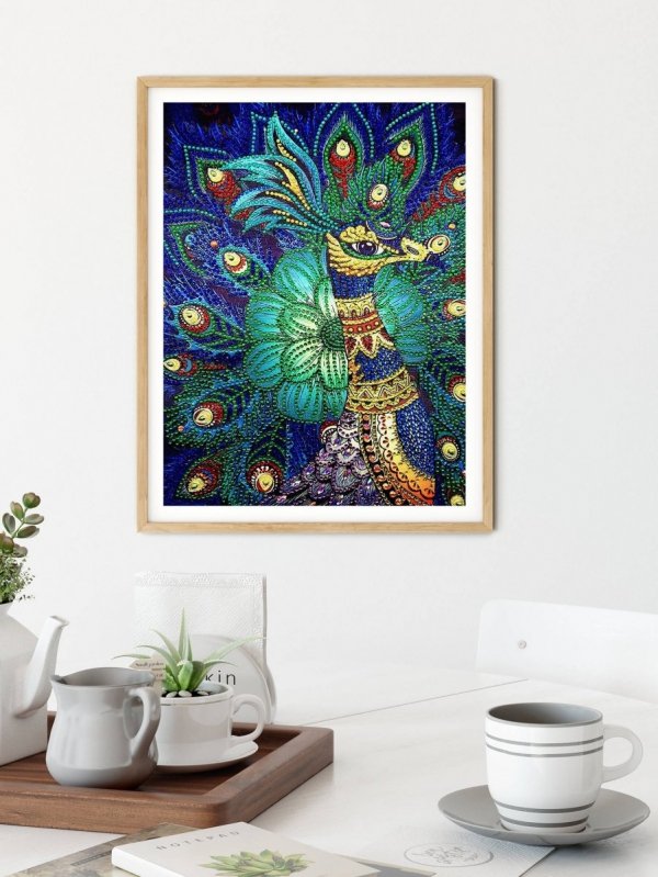 Haft Diamentowy Pawie Oko 30x40 cm