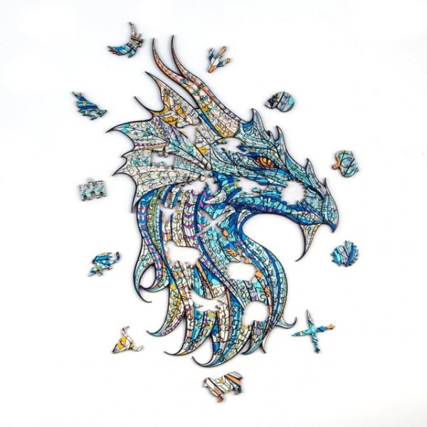 Puzzle Drewniane GROŻNY SMOK L