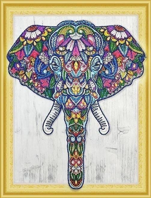 Haft Diamentowy Baśniowy Słoń 47x57 cm