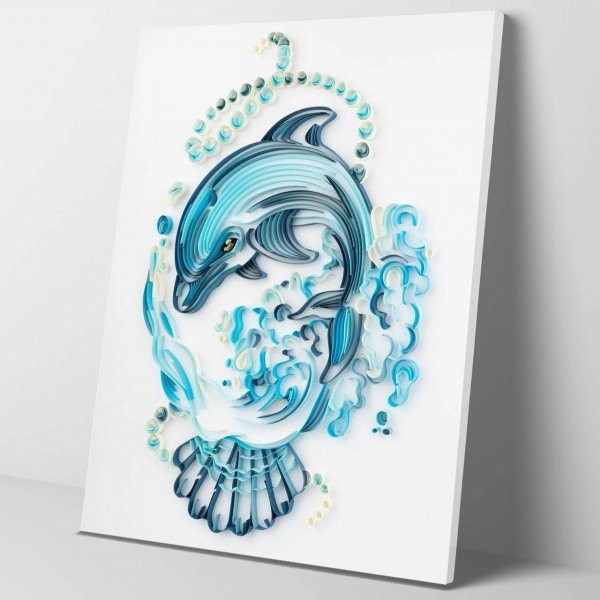 Zestaw do Quillingu Paski Wesoły Delfin 40x50 cm