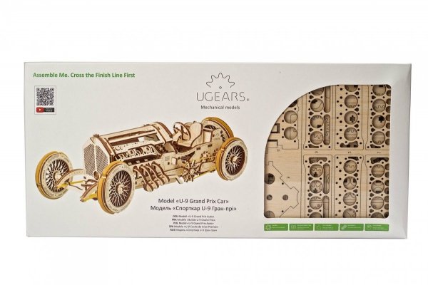 Puzzle 3D Drewniane Auto U-9 Grand Prix uGEARS