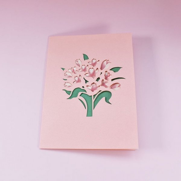 Kartka Pocztowa Okolicznościowa 3D Pop-up Kwiaty - Kwitnąca Magnolia