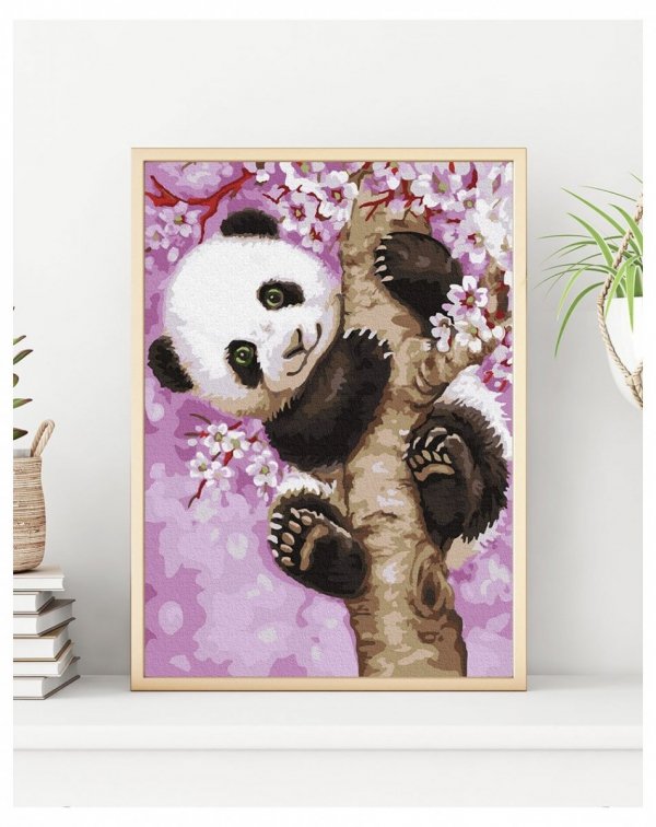 Malowanie Po Numerach Zestaw Śliczna Panda 40x50