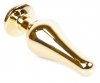Metal Gold klasyczna wtyczka analna z czarnym kryształkiem
