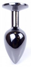 Metal-Dark-Silver-klasyczna-mała-wtyczka-analna-z-kryształkiem