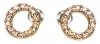 Zestaw łańcuszek - naszyjnik oraz kolczyki Rose Gold & Crystal Interlock Circle