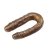 Podwójny Penis Dildo Double Dong Dixie Normous Gold - waginalno analne