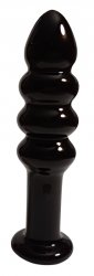 Glass Romance black szklana wtyczka analna