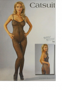 Siateczkowe Bodystocking Catsuit schw M/L