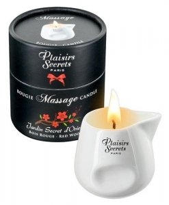 Plaisir Secret Red Wood Sekwoja świeczka olejek do masażu