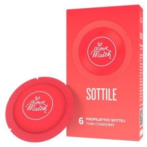 Prezerwatywy Love Match Sottile 6szt - ultracienkie