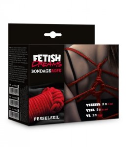 Linka sznur do krępowania 5m BDSM Fetish Dreams Bondage Rope - Czerwona lina
