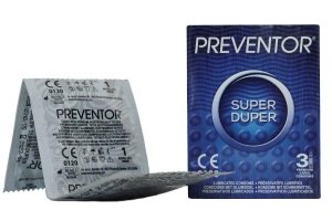 Prezerwatywy Preventor Super Duper żebrowane z wypustkami 3szt