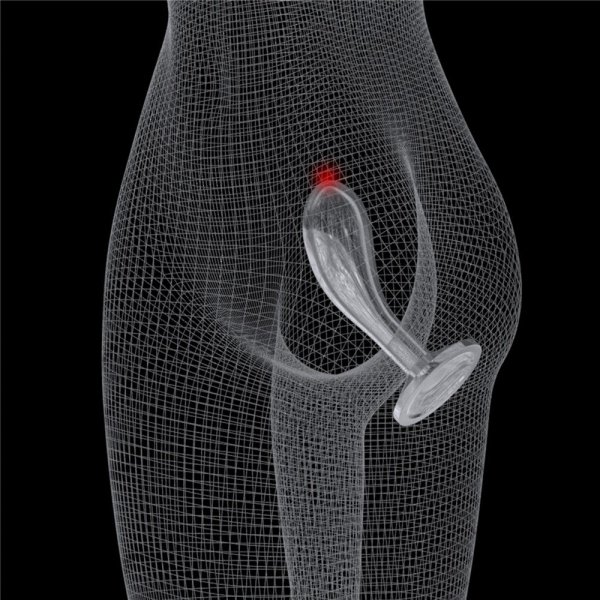Flawless Clear wtyczka analna do stymulacji prostaty w użyciu