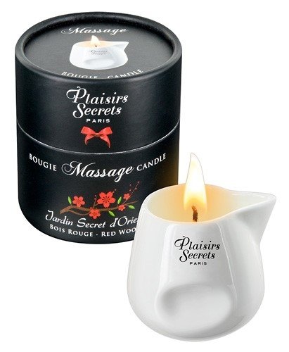 Plaisir Secret Red Wood Sekwoja świeczka olejek do masażu
