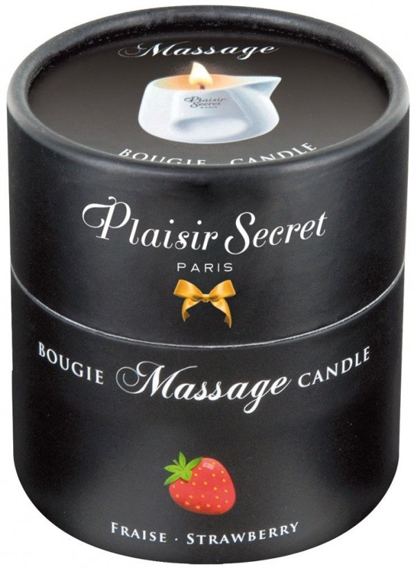 Plaisir Secret truskawkowa świeczka olejek do masażu
