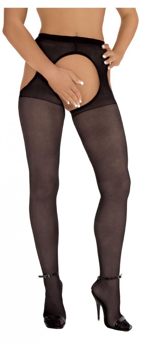 Rajstopy z otworkami Roxana Suspender Tights