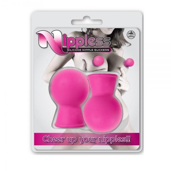 Nippless Suclers - różowe silikonowe pompki do sutków