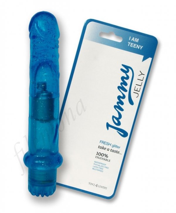 Jammy Jelly Teeny niebieski żelowy wibrator analny