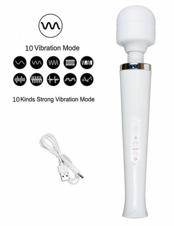 Wielki Wibrator Power Boss White USB