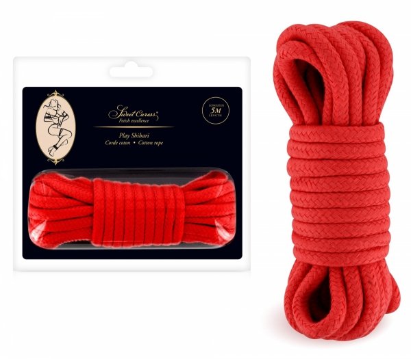 Linka sznur do krępowania 5m BDSM Bondage Rope - Czerwona lina