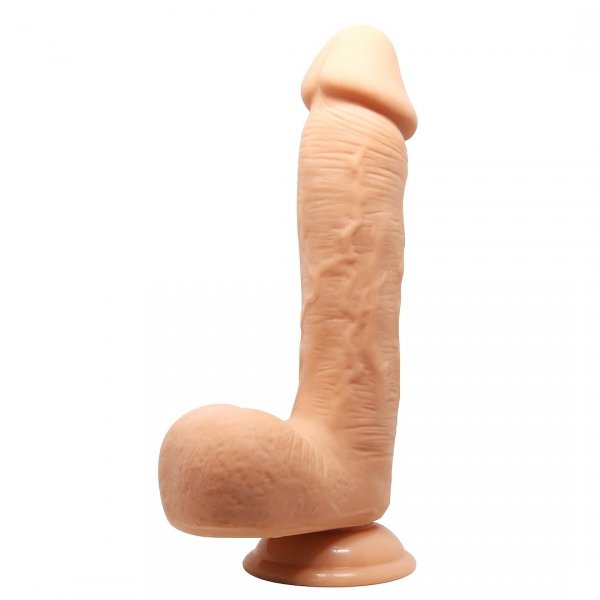 Beautiful Johnson realistyczny penis na przyssawkę z jajami