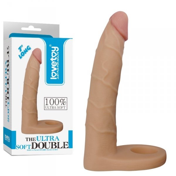 Ultra Soft Double Twój drugi penis z ringiem opakowanie