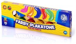 Farby plakatowe 12-kol. po 10 ml., Astra