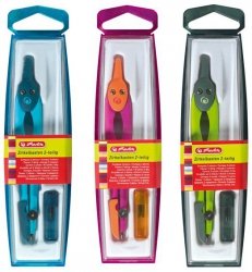 Cyrkiel szkolny + grafit różne kolory 8710055, Herlitz