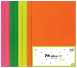 Filc dekoracyjny fluo op. 5szt., Interdruk