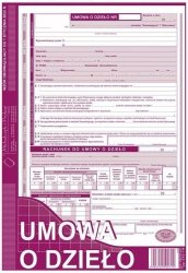 Druk UD Umowa o dzieło A4, MiP
