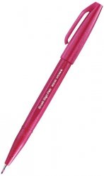 Pisak pędzelkowy do kaligrafii Brush SignPen burgund SES15C-B2X, Pentel