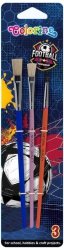 Pędzelki szkolne 3 sztuki Football blister CoolPack Colorino, Patio