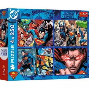 Puzzle 4x250 Odwaga Supermana 13340