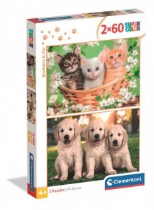 Puzzle 2x60 Super kolor Brothers In Fur 24820