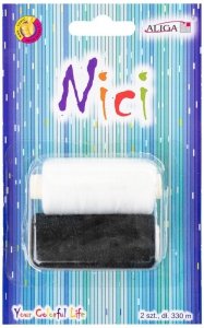 Nici czarna i biała w op. 2szt.x330m, NIT-0292, Aliga