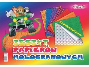 Zeszyt papierów kolorowych holograficznych samoprz. B5 ZPHS-6388, Aliga