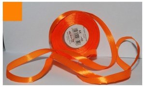Wstążka satynowa pomarańczowa-jasna 25 mm 32 mb. AX25-03, Aliga