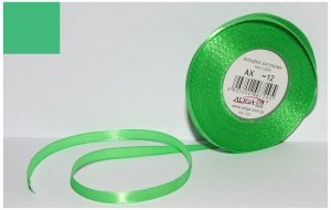 Wstążka satynowa zielona 6 mm 32 mb. AX06-12, Aliga