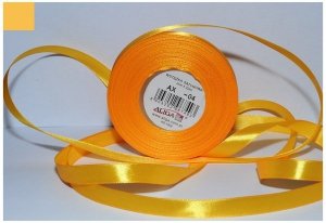 Wstążka satynowa żółta-ciemna  12 mm 32 mb. AX12-04, Aliga