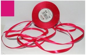 Wstążka satynowa różowa-ciemna 12 mm 32 mb. AX12-10, Aliga