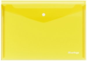 Teczka kopertowa zatrzaskowa No Secret A4, 330x235mm, błyszcząca, żółta, Berlingo