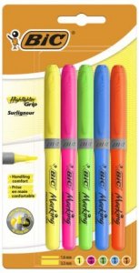 Zakreślacz Higlighter Grip 5-kol., BiC