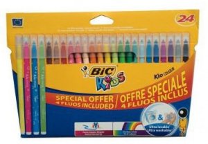 Flamastry 24-kol. Couler Fluo, BiC