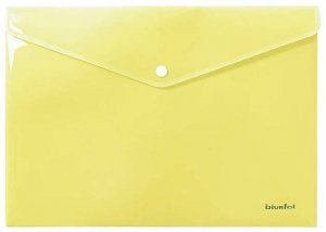 Teczka kopertowa A4 PP pastel żółta, Biurfol